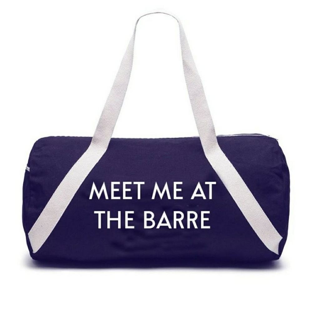 Private Party light jean gym duffle bag